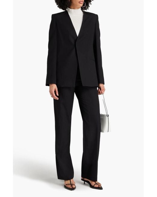 Tibi Black Wool-twill Blazer