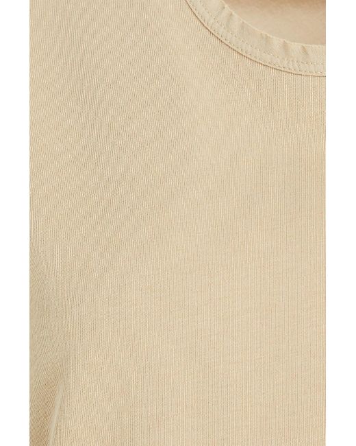 Rag & Bone Natural Oberteil aus baumwoll-jersey mit popeline-besatz