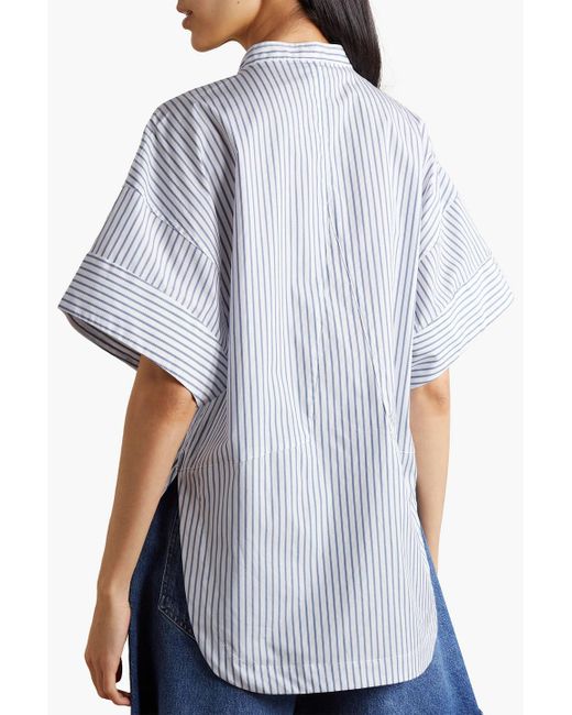 Rag & Bone Blue Laura Striped Cotton-poplin Shirt
