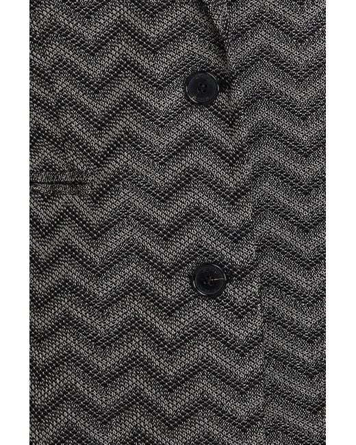 Missoni Black Crochet-knit Cotton Blazer