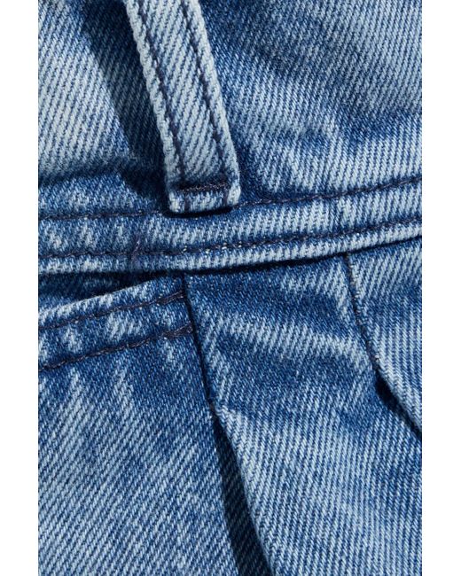 IRO Blue Faded High-rise Tapered Jeans