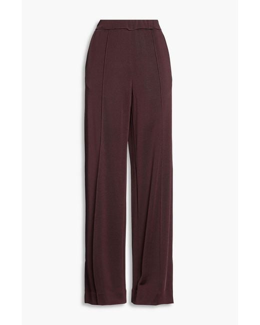Jil Sander Purple Stretch-knit Wide-leg Pants