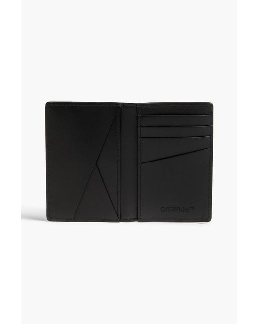 Off-White c/o Virgil Abloh Black Printed Leather Cardholder for men