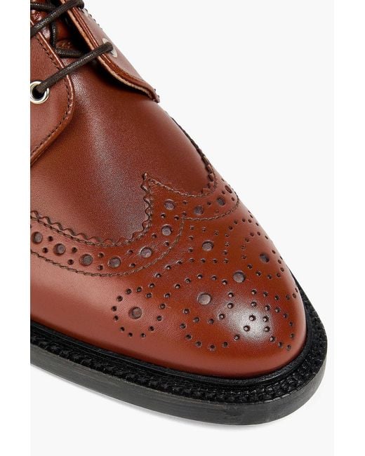 Thom Browne Brown Leather Brogue Boots for men