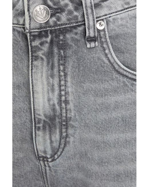 Rag & Bone Gray Charlie High-Rise Barrel-Leg Jeans