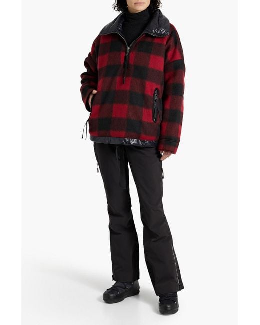 Holden Red Reversible Checked Flannel Half-zip Jacket