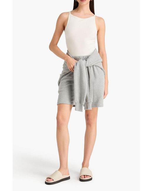 ÉTERNE White Ribbed Jersey Tank