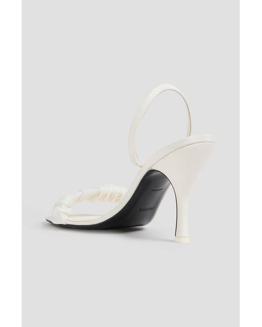 Neous White Alhena Woven Slingback Sandals