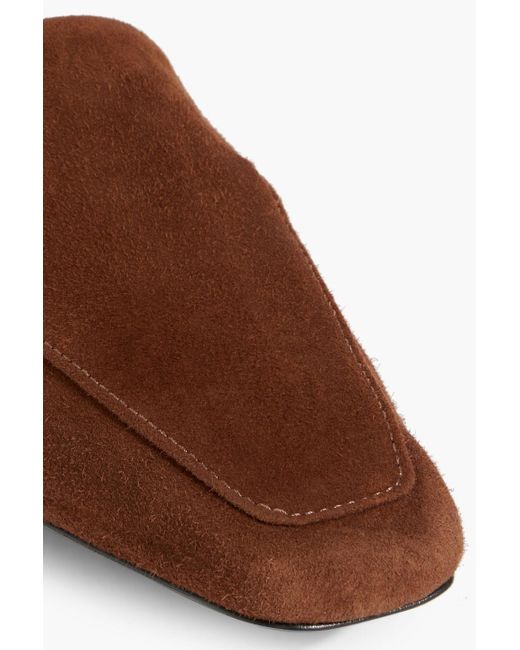 Totême  Brown The Travel Suede Loafers
