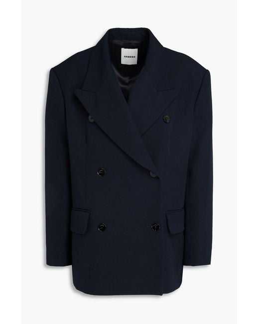Sandro Blue Twill Blazer
