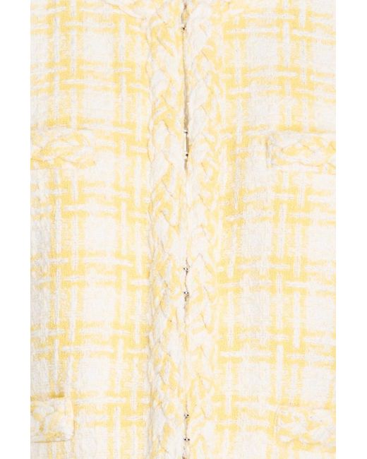Veronica Beard Natural Bryne Checked Cotton-blend Tweed Jacket