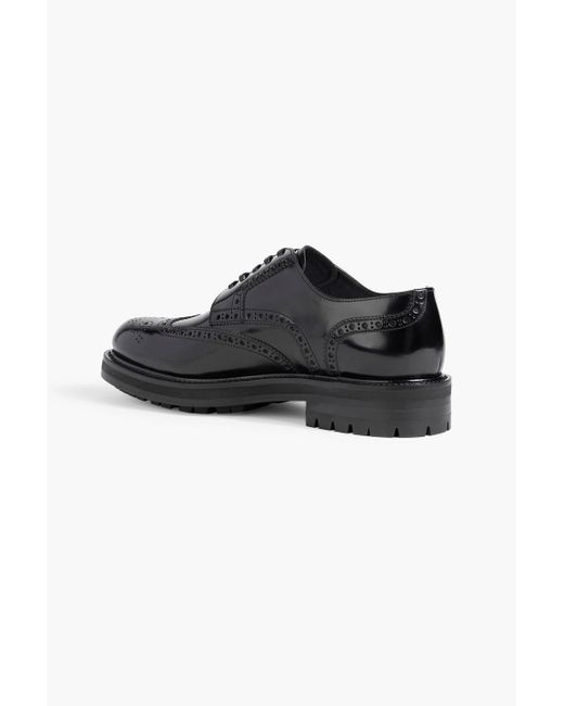 Dolce & Gabbana Black Glossed-leather Brogues for men