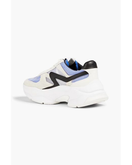 Rag & Bone Blue Rb Legacy Runner Mesh, Suede And Leather Sneakers