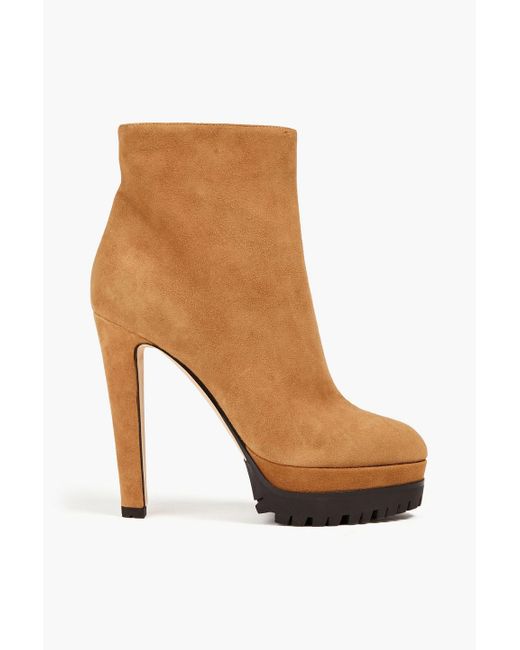 Sergio Rossi Brown Suede Ankle Boots