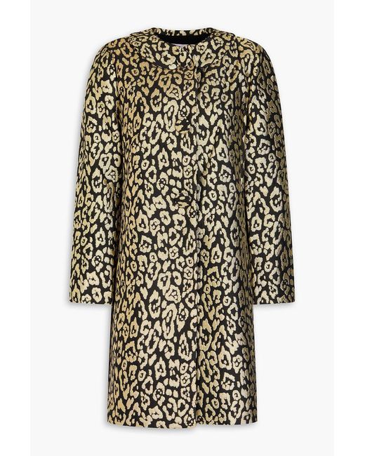 Carolina Herrera Multicolor Leopard-Jacquard Coat