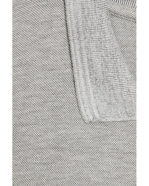 Frescobol Carioca Gray Dias Stretch Cotton And Lyocell-blend Piqué Polo Shirt for men