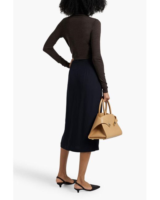 Totême  Blue Crepe Midi Skirt
