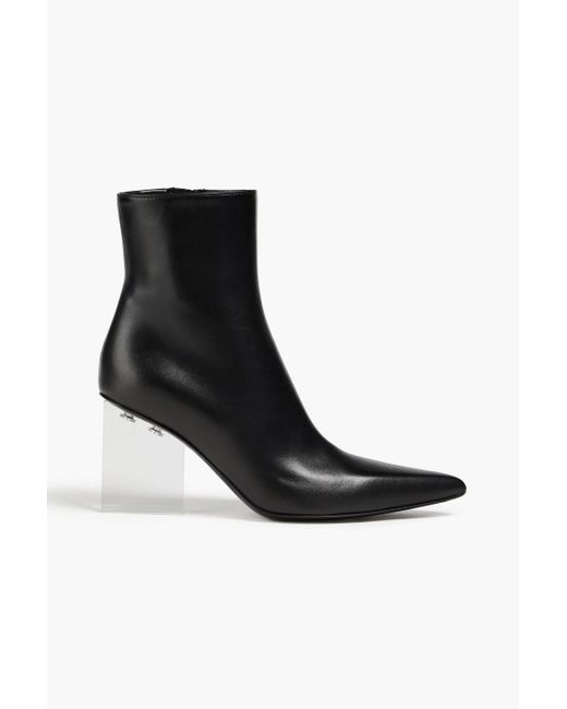 Peter Do Black Leather Ankle Boots