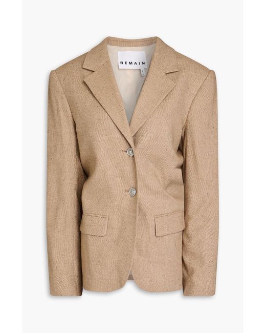 REMAIN Birger Christensen Natural Donegal Tweed Blazer