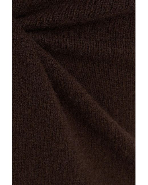 Officine Generale Brown Marga Merino Wool Midi Dress
