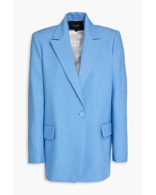 Maje Blue Crepe Blazer