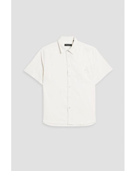 Rag & Bone White Gus Cotton-twill Shirt for men