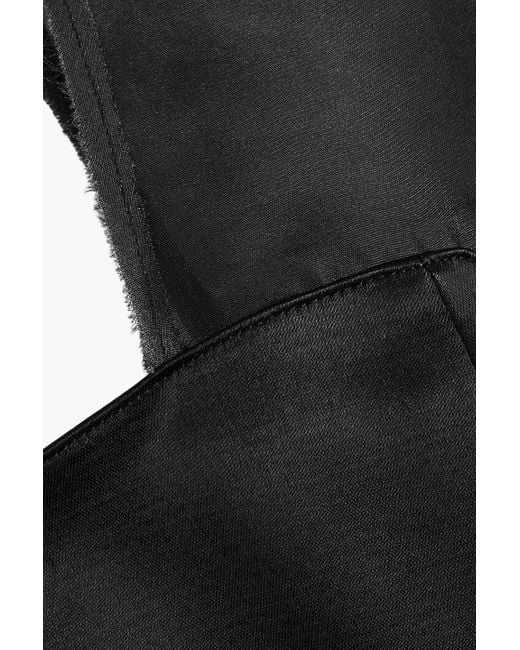 Khaite Black Dissa Silk-Organza And Cotton-Blend Midi Dress