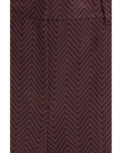 Missoni Purple Jacquard-knit Cotton-blend Wide-leg Pants