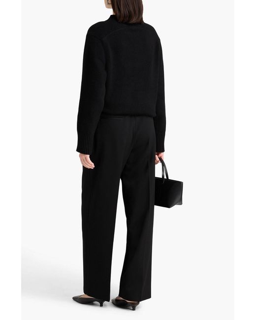 Jil Sander Black Cashmere-Blend Sweater