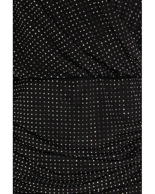 Jonathan Simkhai Black Abrah Crystal-embellished Draped Jersey Mini Dress