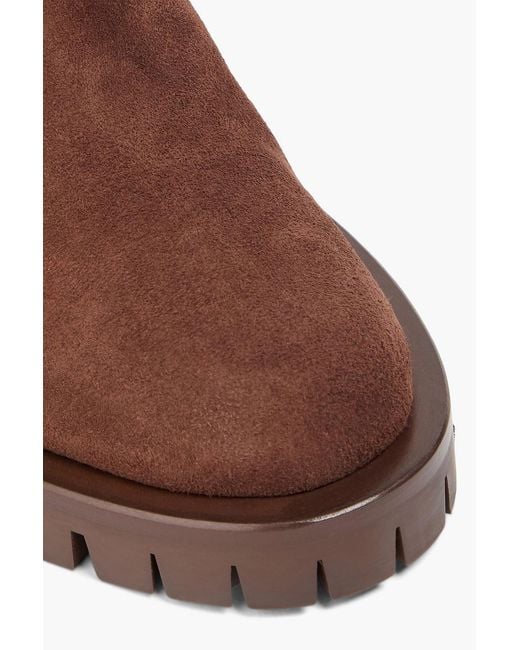 Gianvito Rossi Brown Timber Suede Ankle Boots