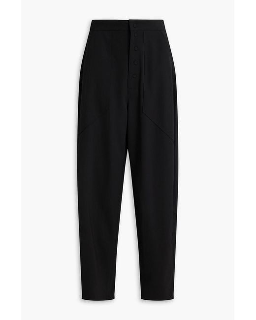 Stella McCartney Black Wool-blend Twill Tapered Pants