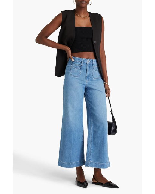 PAIGE Blue Harper hoch sitzende jeans mit weitem bein