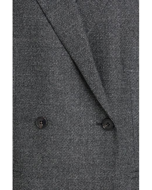Theory Black Double-Breasted Wool Blazer
