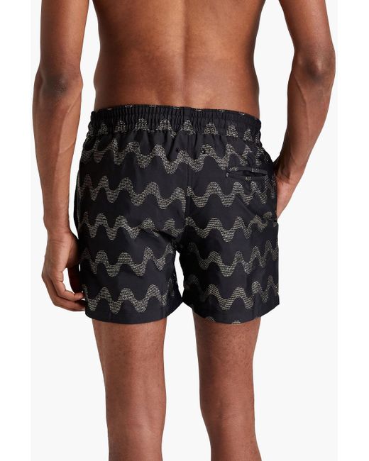 FRESCOBOL CARIOCA Straight-Leg Mid-Length Printed Swim Shorts for Men