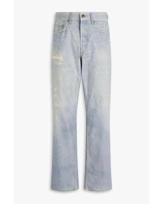Rag & Bone Gray Fit 4 Miramar Denim-effect Print Cotton-blend Canvas Pants for men