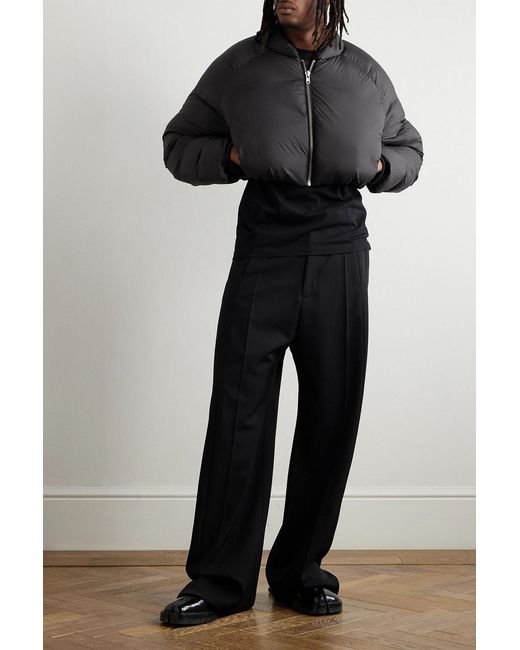 Entire studios Black Pillow Cropped Quilted Shell Down Bomber Jacket for men