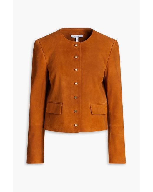 10 Crosby Derek Lam Orange Suede Jacket