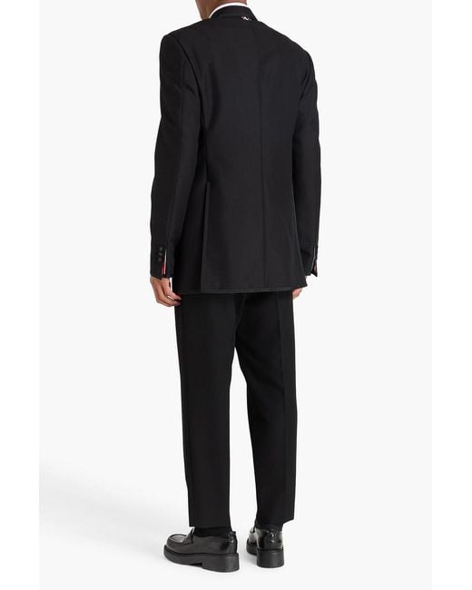 Thom Browne Black Grain De Poudre Wool Blazer for men