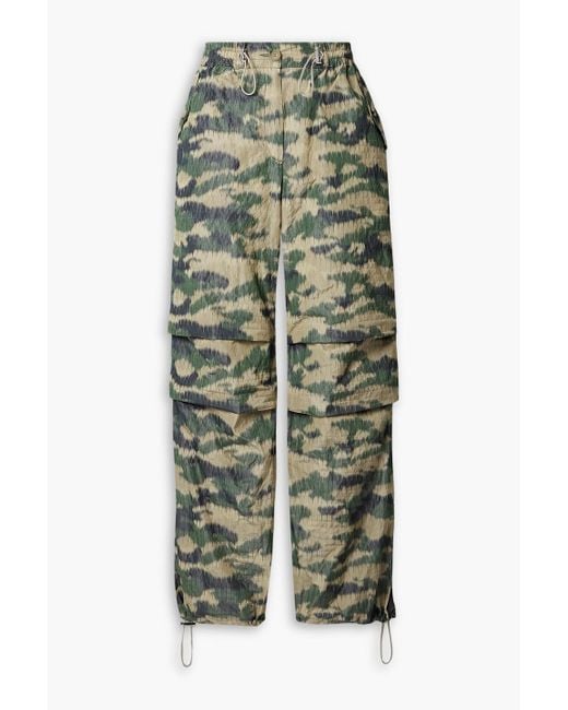 Halfboy Green Camouflage-print Ripstop Straight-leg Cargo Pants