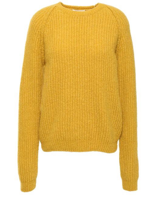MASSCOB Multicolor Ribbed Wool-blend Sweater Mustard