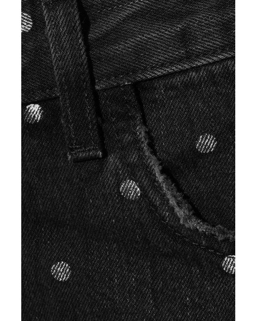 black cropped straight leg jeans