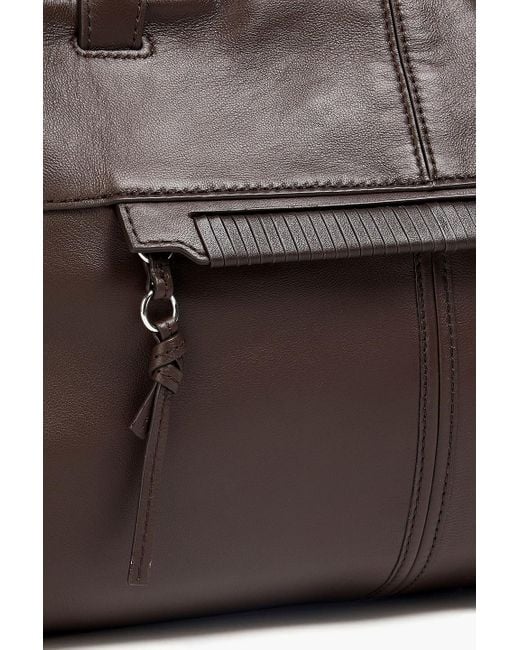 Staud Brown Leo tote bag aus leder