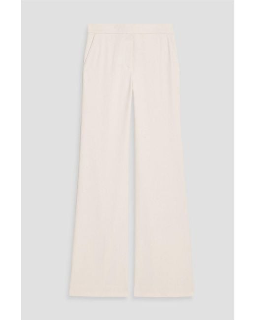 Victoria Beckham Natural Crepe Flared Pants