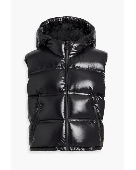 Aztech Mountain Black Glossed Quilted Down Vest