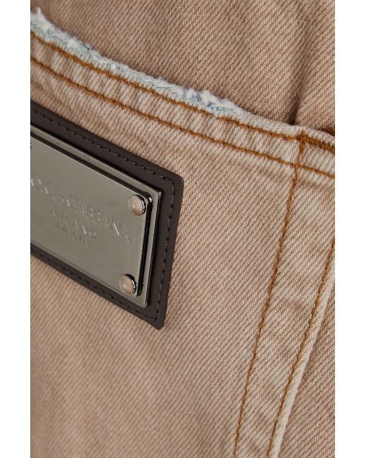 Dolce & Gabbana Natural High-Rise Cargo Jeans