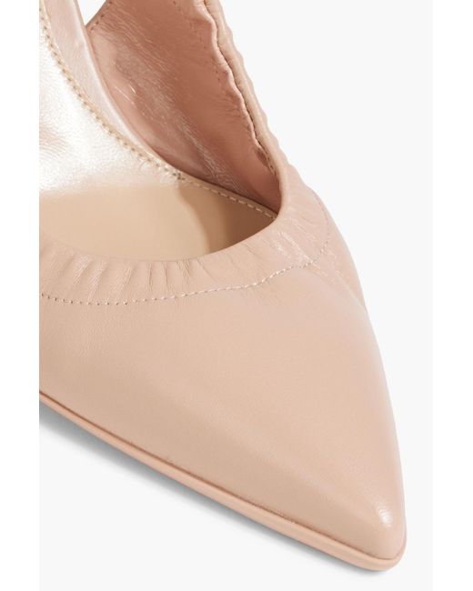 Gianvito Rossi Pink Alina Leather Slingback Pumps