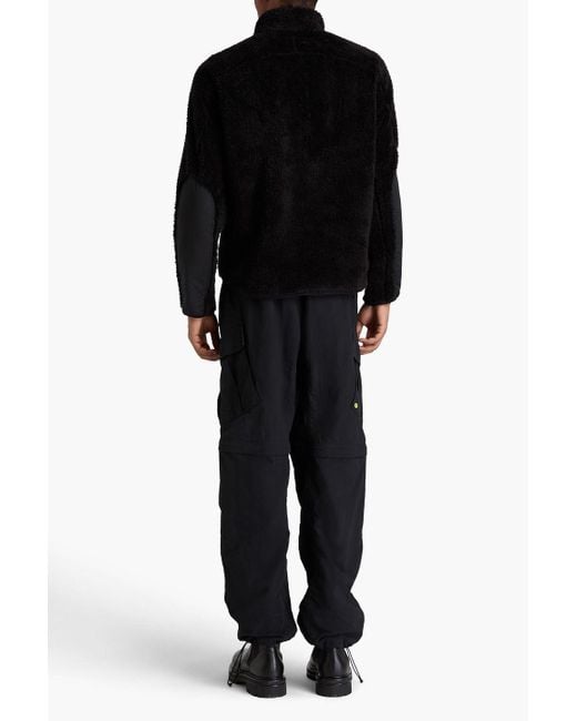 Rag & Bone Black Felix Fleece And Shell Jacket for men