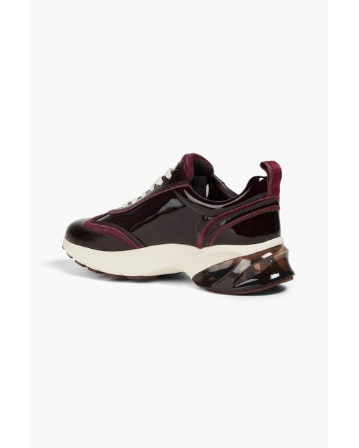 Tory Burch Black Good Luck Patent-Leather Sneakers