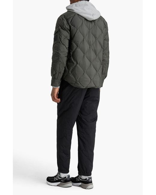 Rag & Bone Black Dane Quilted Shell Overshirt for men